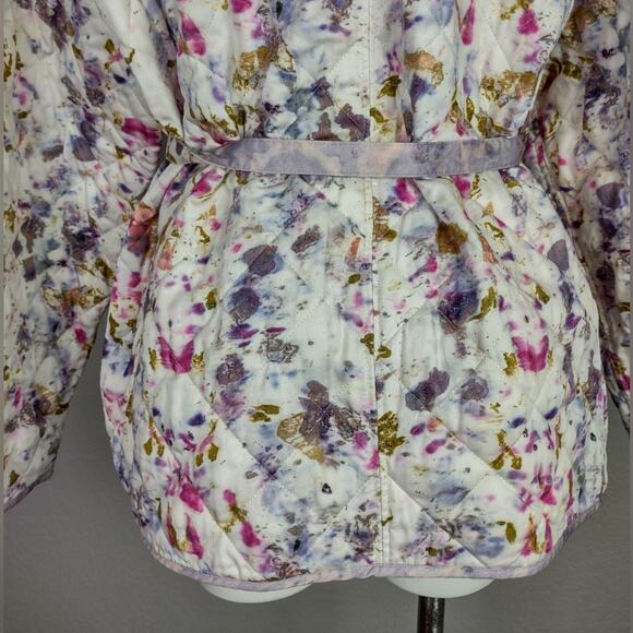 J. Crew X Flora Obscura Floral Quilted Reversible Wrap Jacket PrimaLoft Size L - Picture 15 of 16
